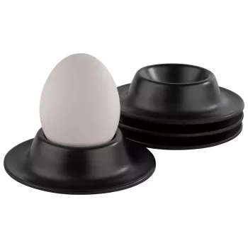 APS kiaušinių taurelės, melaminas, juodos, rinkinys iš 4, 85 mm skersmuo, 20 mm aukštis, tinka plauti indaplovėje (83849)
