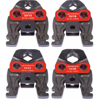 Rothenberger Compact presavimo žnyplių rinkinys SV 15-18-22-28 mm, 4 dalių 1000002800