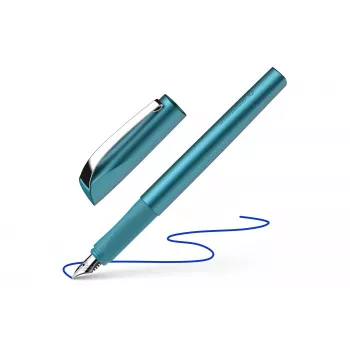 Schneider Ceod Shiny teal spalvos plunksnakotis su vidutinio storio (M) plunksnele 50-168657