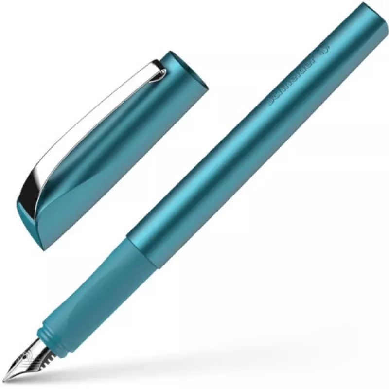 Schneider Ceod Shiny teal spalvos plunksnakotis su vidutinio storio (M) plunksnele 50-168657