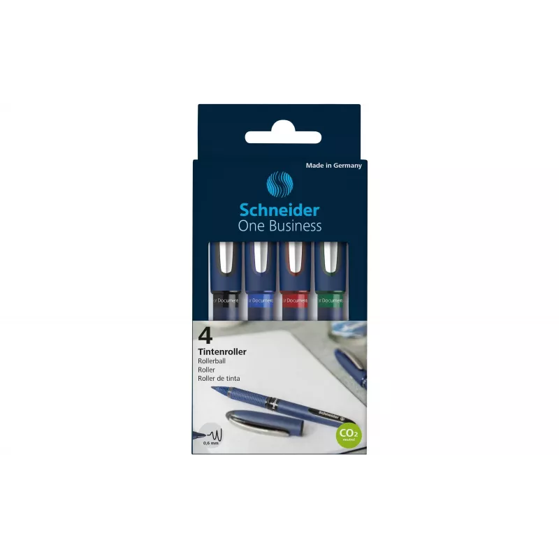 Schneider Edding One Business Stick tušinukas, juodas/mėlynas/žalias/raudonas, 4 vnt. 183094