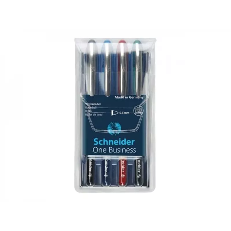 Schneider Edding One Business Stick tušinukas, juodas/mėlynas/žalias/raudonas, 4 vnt. 183094