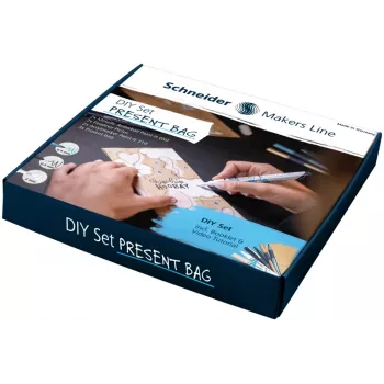 Schneider DIY dovanų maišelių rinkinys, natūralaus kraft popieriaus, 10 maišelių su etiketėmis, lipdukais ir kaspinais, 80 x 180 x 220 mm ML85060903