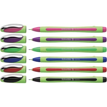 Schneider Xpress Fineliner rinkinys, 6 skirtingų spalvų, 0,8 mm, 190086
