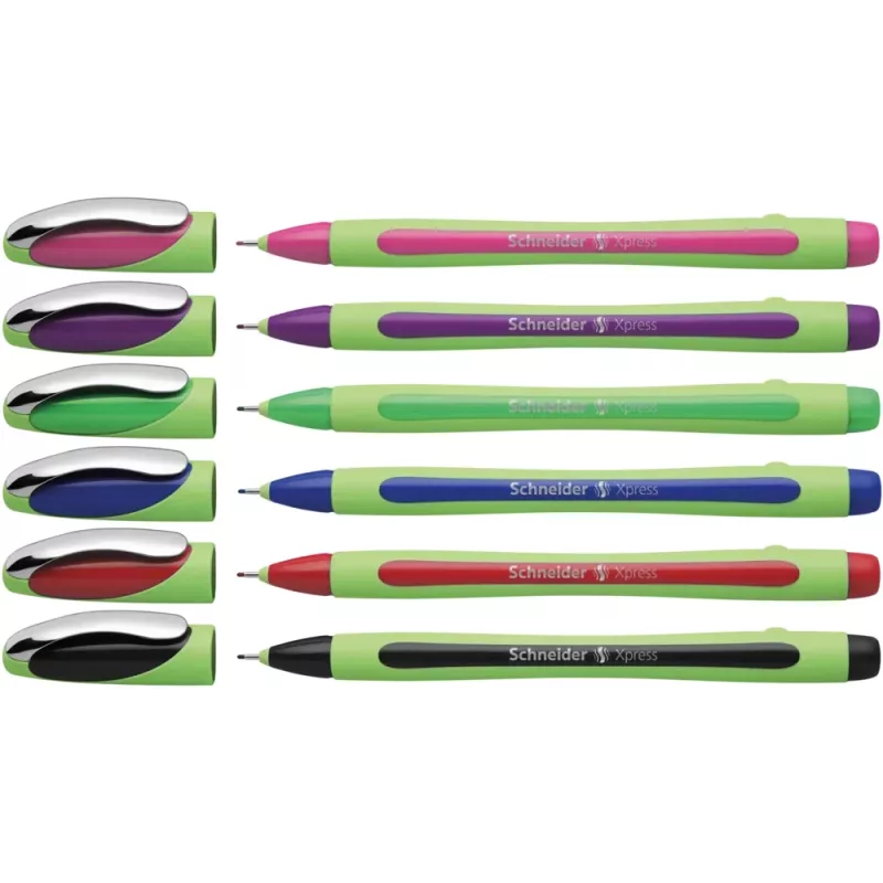 Schneider Xpress Fineliner rinkinys, 6 skirtingų spalvų, 0,8 mm, 190086