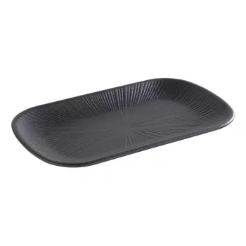 APS NERO GN 1/4 patiekimo padėklas, melaminas, juodas, 265 x 162 x 25 mm 85281