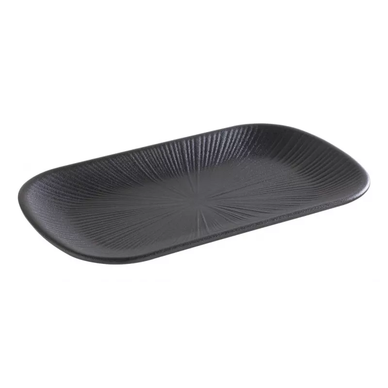 APS NERO GN 1/4 patiekimo padėklas, melaminas, juodas, 265 x 162 x 25 mm 85281
