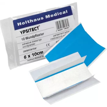 Holthaus Medical YPSITECT mėlynas elastingas pleistras 6 x 10 cm, 10 vienetų 40628