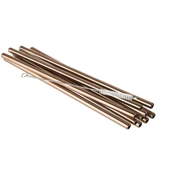 APS nerūdijančio plieno šiaudelis, vario spalvos, 215 mm, daugkartinis, nesulaužomas, 1 vnt. 93383