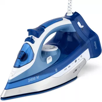 Clatronic DB 3706 sausas ir garinis lygintuvas su keramine pado plokšte, mėlynas/baltas, 2400 W, 263858