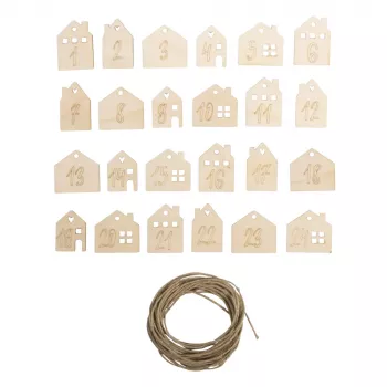 Rayher Advent Calendar Numbers Wood 1-24 Natural (46812505)
