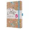 SIGEL Jolie 2027 savaitinis planeris A5 Blue Floral Serenity kietu viršeliu su elastine juostele, rašiklio kilpele, dviejomis knygos žymėmis, vidine kišene, 144 puslapiai, 80 g/m² popieriaus, užapvalinti kampai, daugiakalbis 7J807
