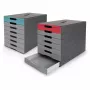 DURABLE IDEALBOX PLUS stalčių dėžė, 7 stalčiai, DIN A4, pilka/mėlyna, polistirenas 776306
