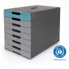 DURABLE IDEALBOX PLUS stalčių dėžė, 7 stalčiai, DIN A4, pilka/mėlyna, polistirenas 776306
