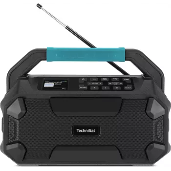 TechniSat VIOLA 231 OD DAB+ ir FM statybvietės radijas su Bluetooth, atsparus vandens purslams IPX4, juodas