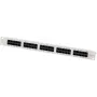 BULLITT CAT 3 ISDN komutacinė panelė, 50 portų RJ45 lizdai 8P4C neekranuota, 19 inch 2U montavimas į stelažą, juoda