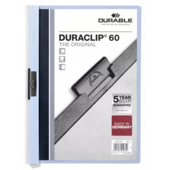 DURABLE Duraclip 6 mm suspaudimo segtuvas A4 mėlynas (25 vnt.)