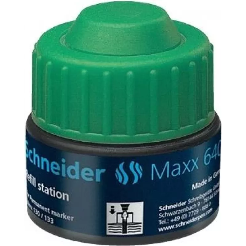 Schneider Maxx 640 Žymeklio Papildymo Rašalas Žalias 30 ml 164004