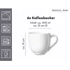 Ritzenhoff & Breker Skagen baltos porceliano kavos puodeliai 440 ml, 6 vnt. rinkinys 317329