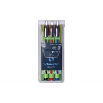 Schneider Fineliner XPRESS 3 dalių rinkinys (juodas, mėlynas, raudonas) 190093