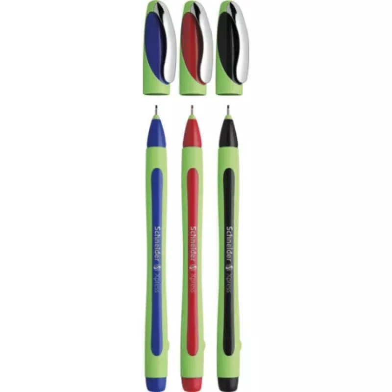 Schneider Fineliner XPRESS 3 dalių rinkinys (juodas, mėlynas, raudonas) 190093