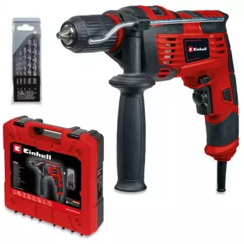 Einhell TC-ID 720/1 E Kit smūginis gręžtuvas 720 W su 5 dalių grąžtų rinkiniu ir dėklu 4259846