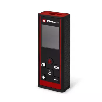 Einhell TC-LD 60 R lazerinis atstumo matuoklis, 60 m, plotas, tūris, Pitagoras, IP54, apšviestas LCD ekranas, Soft Grip, su dėklu ir baterijomis 2270082