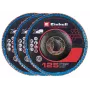 Einhell kampinio šlifuoklio priedai 3x 125 mm išgaubti žiediniai šlifavimo diskai P60 cirkonio aliuminio oksidas 4440020