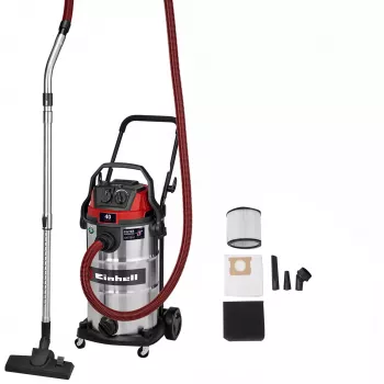 Einhell TE-VC 4090 SACL šlapio ir sauso siurbimo dulkių siurblys 40 L nerūdijančio plieno, dulkių klasė L, 2347445