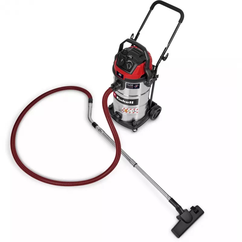 Einhell TE-VC 4090 SACL šlapio ir sauso siurbimo dulkių siurblys 40 L nerūdijančio plieno, dulkių klasė L, 2347445