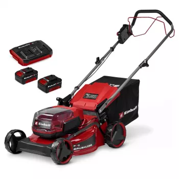 Einhell GC-CM 36/46 S Li BL akumuliatorinė vejapjovė su 2x4,0Ah baterijomis ir 46 cm pjovimo pločiu, 3413380