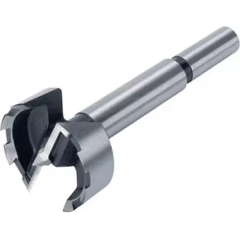 Wolfcraft 1002000 Forstner grąžtų rinkinys, 5 dalių, 15–35 mm, anglinis plienas, dantyta pjovimo briauna, plastikiniame dėkle