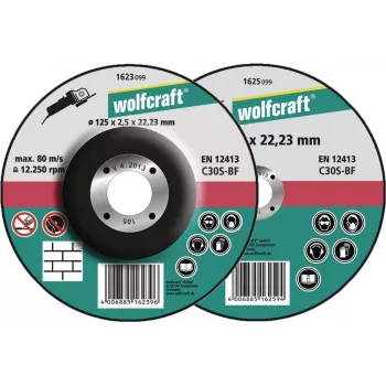 Wolfcraft 1623300 įdubęs pjovimo diskas 125 mm x 22,23 mm x 1,2 mm, 5 vnt.