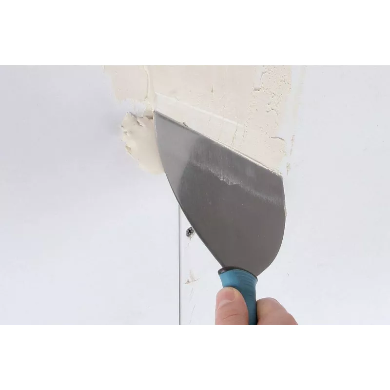 Wolfcraft 4047000 siūlių glaistymo mentelė 255 mm x 150 mm, lanksti nerūdijančio plieno geležtė su ergonomiška rankena
