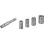 Wolfcraft 2413000 5 dalių išorinių šešiabriaunių galvučių rinkinys, 1/4 inch pavara, chromo vanadžio plienas