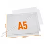 DURABLE vandeniui atsparūs A5 plakatų kišenės su surišimo dirželiais, 5 vnt. (505919)