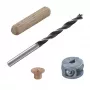Wolfcraft 2916000 buko medienos kaiščių rinkinys 6 mm, 50 grioveliniai kaiščiai + 4 plieniniai kaiščių žymekliai