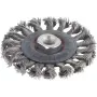 Wolfcraft 2701000 diskinis šepetys Ø 100 mm, nerūdijančio plieno viela, 1/4 colio (6,3 mm) kotas