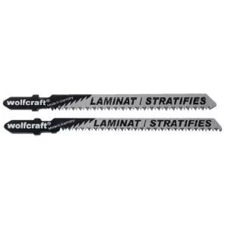 Wolfcraft 2379000 3 dalių siaurapjūklio ašmenų rinkinys T formos kotu HCS 100 mm 10 TPI medienai ir plastikui