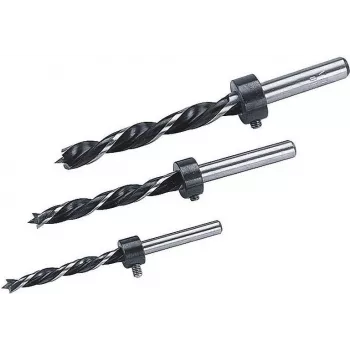 Wolfcraft 2730000 medienos spiralinių grąžtų rinkinys, 3 vnt. (6 mm, 8 mm, 10 mm), cilindrinis kotas