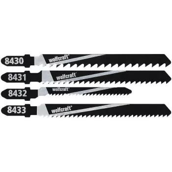 Wolfcraft 8430000 10 dalių siaurapjūklio geležčių rinkinys medienai, T formos kotas