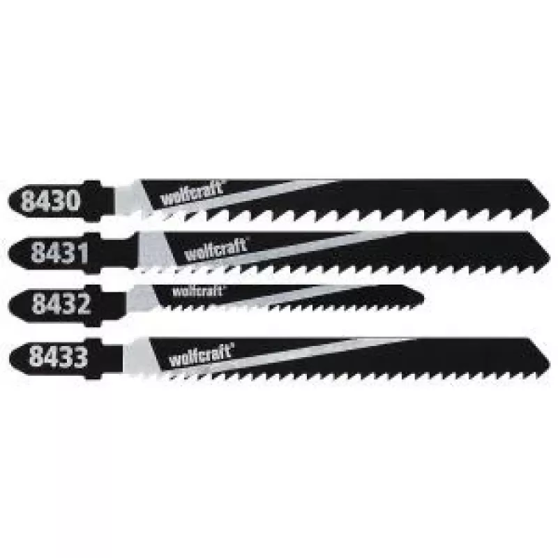 Wolfcraft 8430000 10 dalių siaurapjūklio geležčių rinkinys medienai, T formos kotas