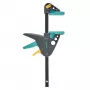 Wolfcraft EHZ PRO vienos rankos spaustukas 3456000, 150 mm suspaudimo plotis, 65 mm gerklės gylis, 120 kg suspaudimo jėga, išskleidimo funkcija