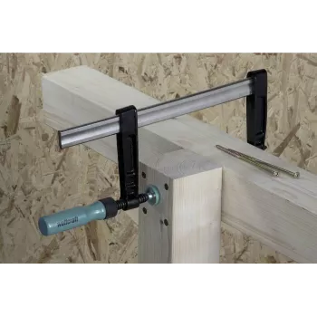 Wolfcraft SC 80-300 sraigtinis spaustuvas 300mm suspaudimo plotis 80mm gerklės gylis 400kg jėga 3059000