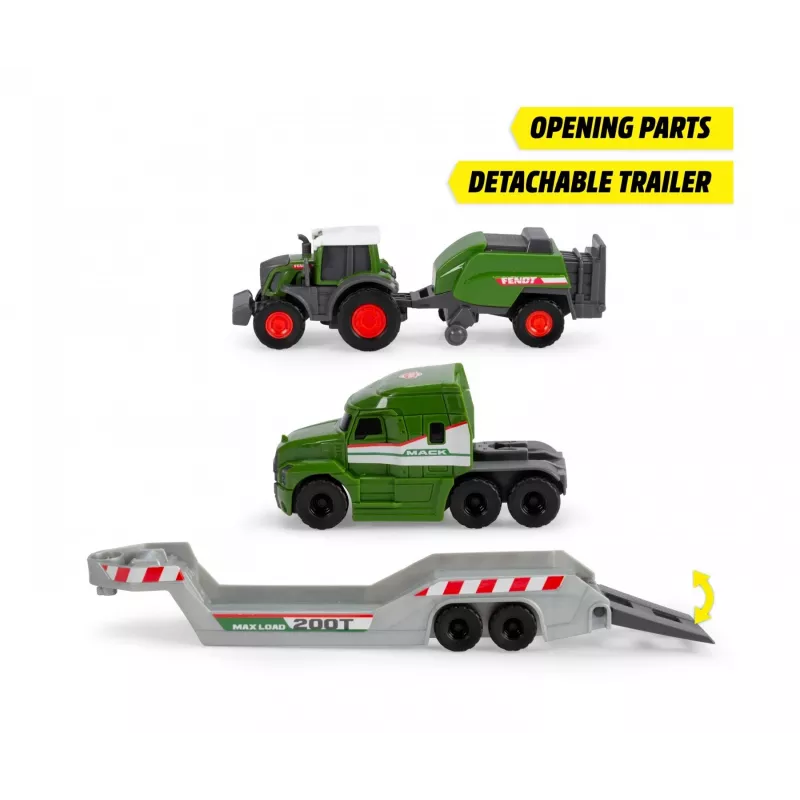 Dickie Toys Fendt Micro Farm Truck 1:64 mastelio modelis su priekaba - žalias 203735006