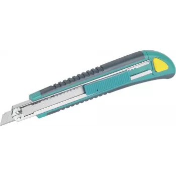 Wolfcraft 2C lūžtantis peilis 18 mm su automatiniu fiksavimu ir metaliniu ašmenų kreiptuvu 4139000