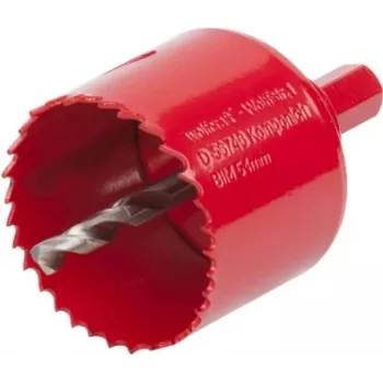 wolfcraft 5472000 bi-metalinis HSS kiaurymų pjūklas 20 mm, skirtas medienai, metalui, plastikui, gipso kartonui
