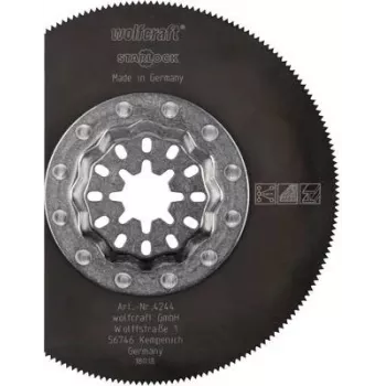 Wolfcraft 4244000 segmentinis pjūklo diskas 85 mm HSS, skirtas osciliaciniams daugiafunkciams įrankiams, 1 vnt.