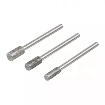 Wolfcraft 5987000 deimantinių šlifavimo galvučių rinkinys, cilindrinis, 3 dalių