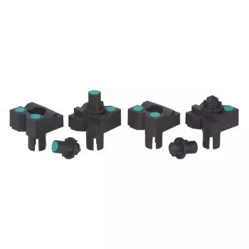 wolfcraft 6166000 prispaudimo žandai Master darbastaliams, 2 dalių rinkinys, juodas plastikas